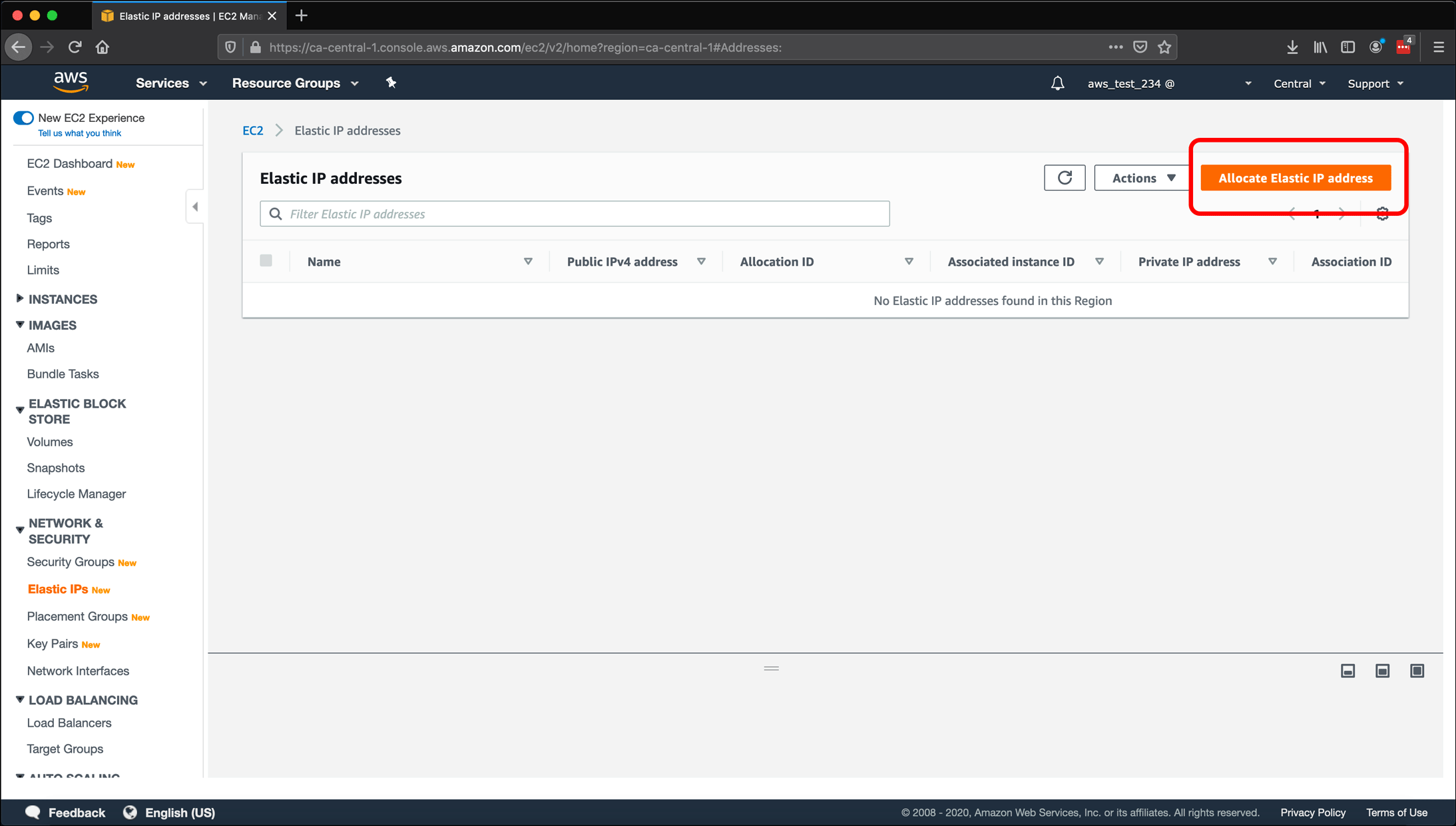 Screenshot: AWS EC2 instance, Elastic IPs, Route 53 DNS management, and restarting or shutting down the instance.