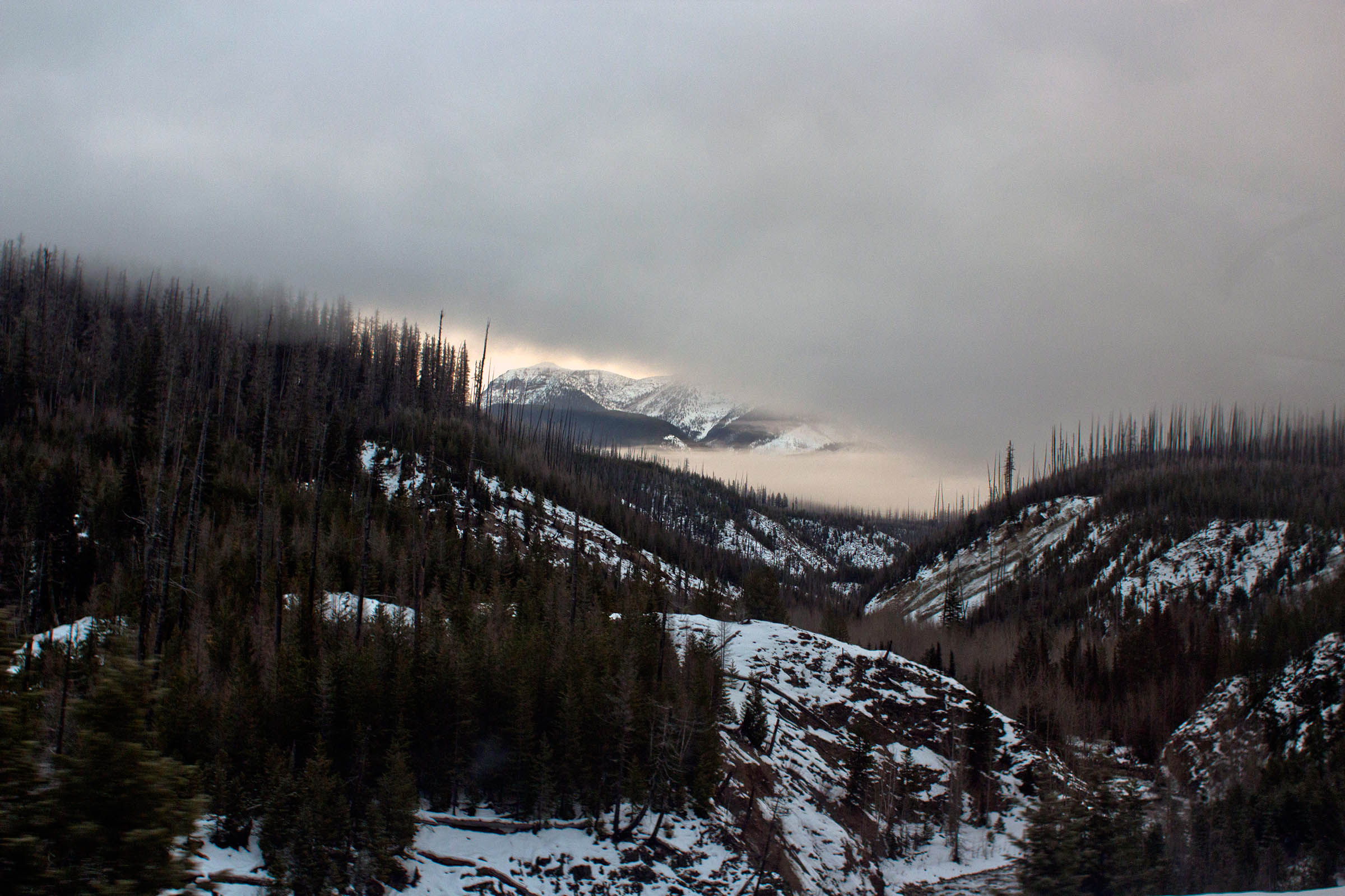 Glacier National Park as seen from the Amtrak Empire Builder, MT, USA, 2013.