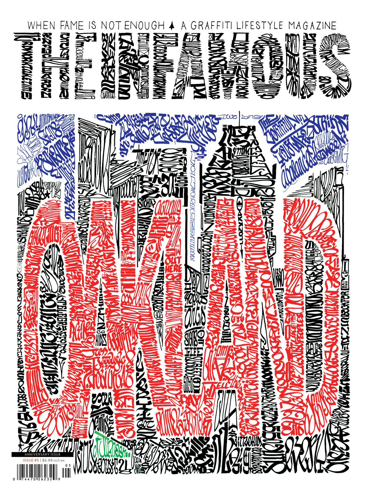 Cover of Issue 5 of The Infamous magazine, 2011. Illustration by Jurne.