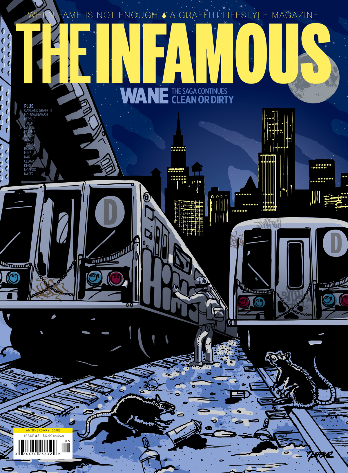 Cover of Issue 5 of The Infamous magazine, 2011. Illustration by Persue.