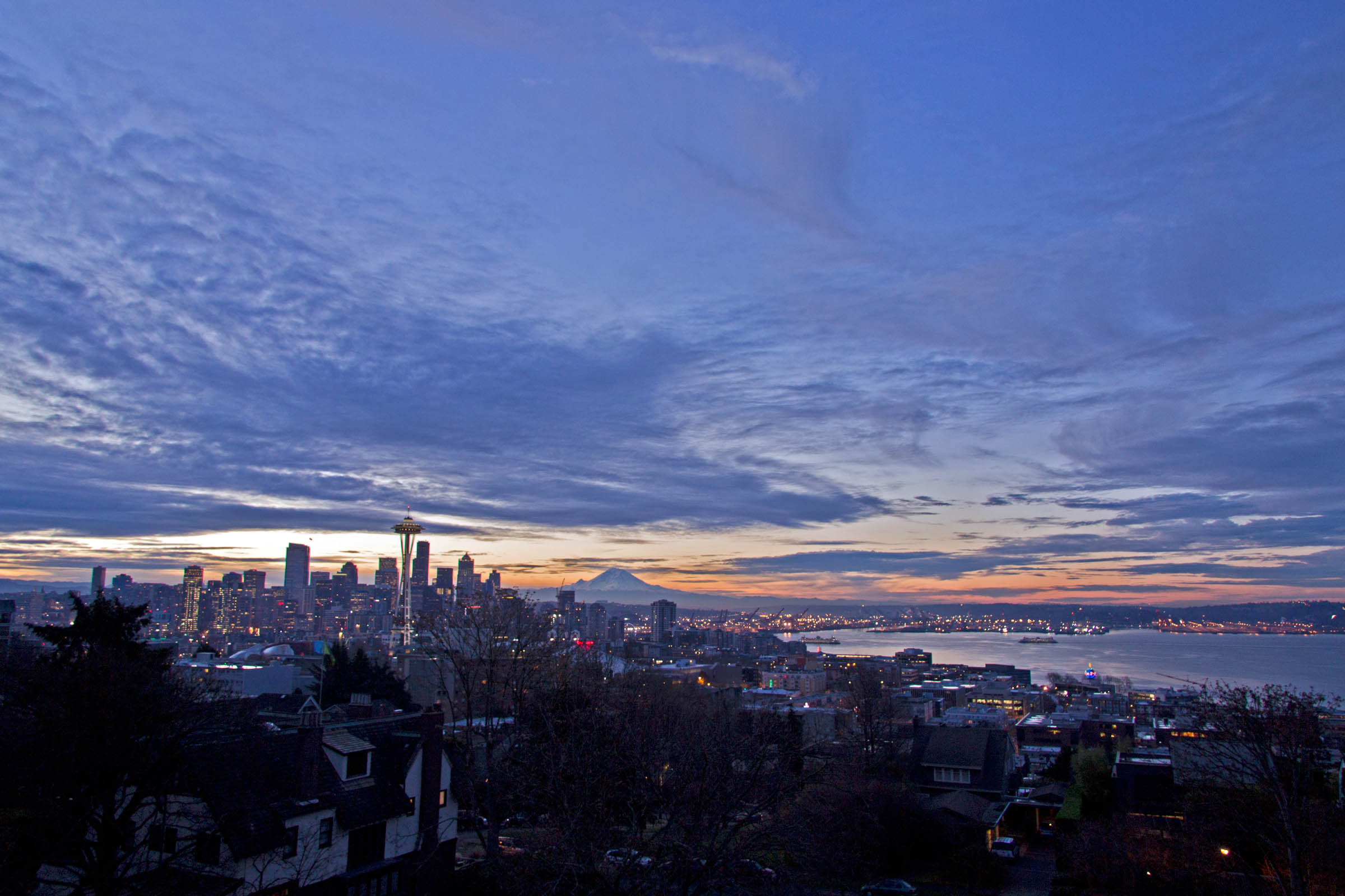 View of Puget Sound from Kerry Park, Seattle, WA, USA, 2013.