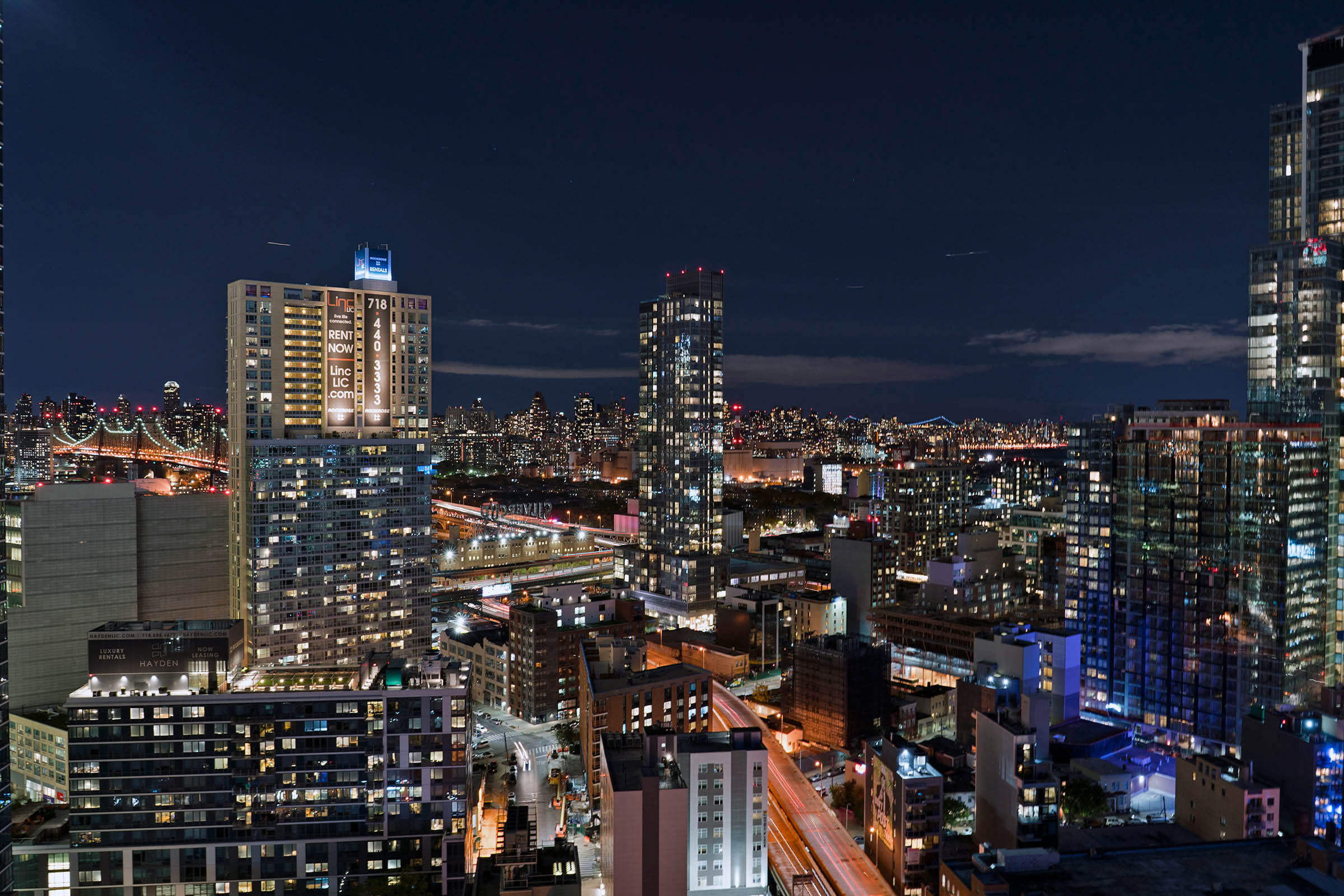 View of Long Island City, Queens, and Manhattan, NY, USA, 2017.